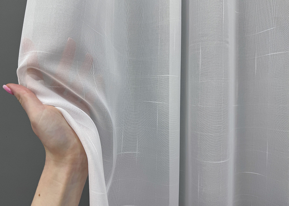 Тюль льон "Мережка" колір білий 1353т Київ - фото 1