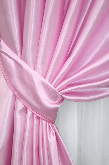 Однотонна тканина атлас, висота в рулоні 2,7м колір рожевий 741ш Київ - фото 3