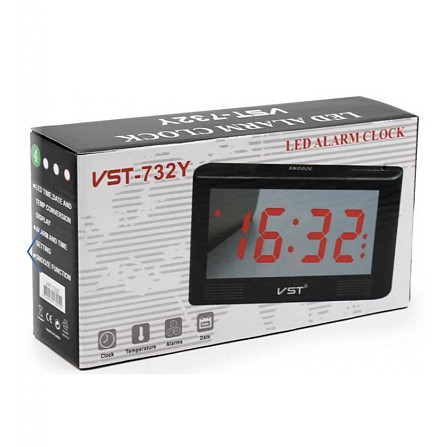 Настільний годинник від мережі +батарейка VST-732 Y/ 7005 (60 шт./яск) Київ - фото 2