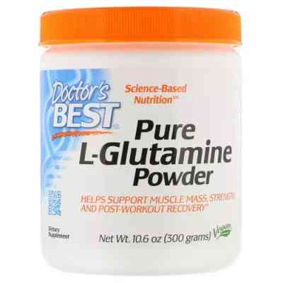 Амінокислота Doctor's Best Глютамин в порошку, L-Glutamine Powder, 300 гр. (DRB-00491) Вінниця