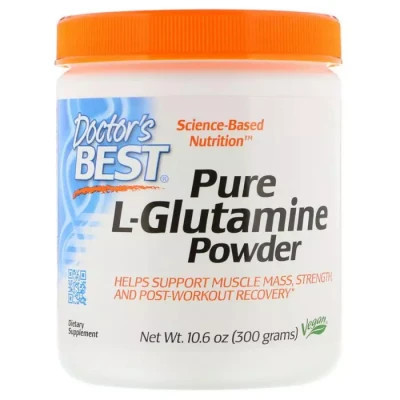 Амінокислота Doctor's Best Глютамин в порошку, L-Glutamine Powder, 300 гр. (DRB-00491) Вінниця - фото 1