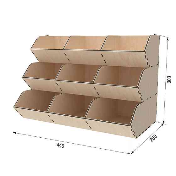 Диспенсер EKOSTAR из фанеры 9 ячеек 440х250х300 Киев