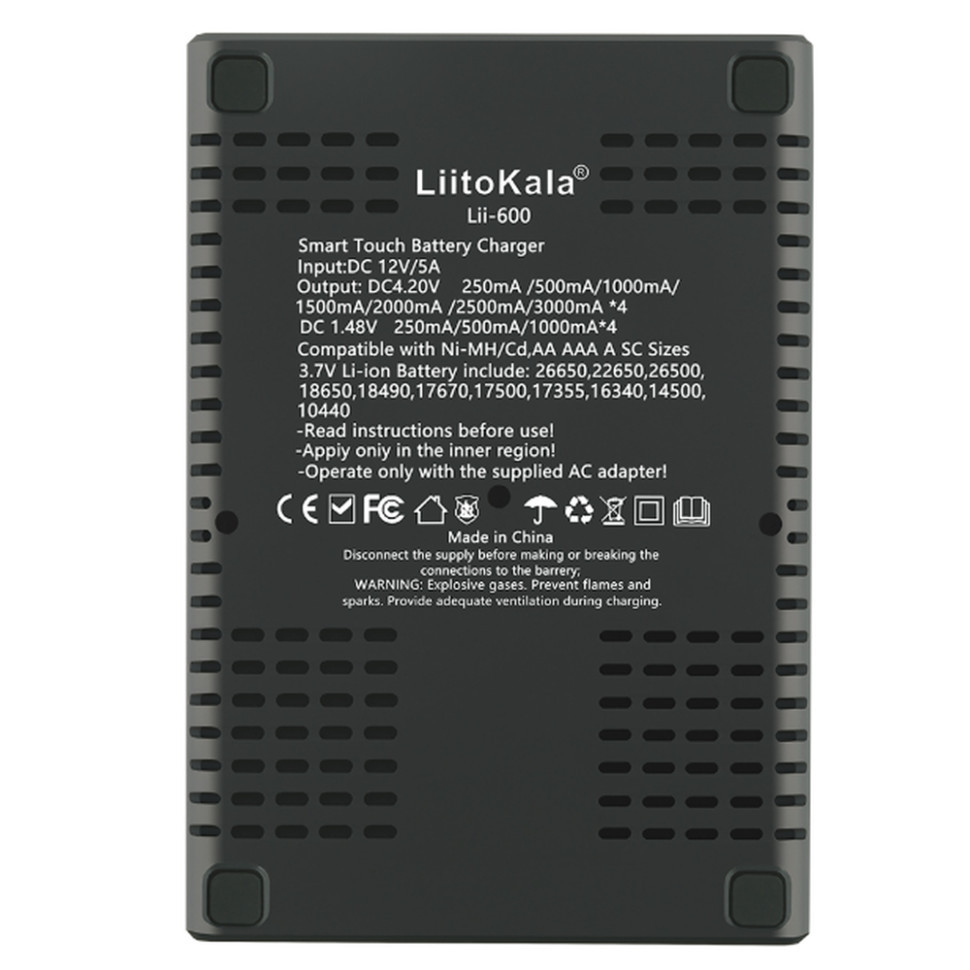 Універсальний інтелектуальний зарядний пристрій LiitoKala Lii-600 EU для акумуляторів + автомобільний кабель Киев - изображение 3