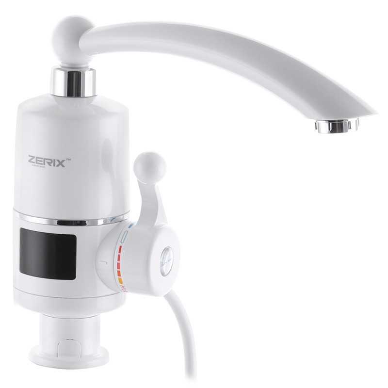 Водонагрівач 3,3 kW проточний, з індикатором температури, на мийку ZERIX ELW16-E (ZX3265) Київ - фото 3