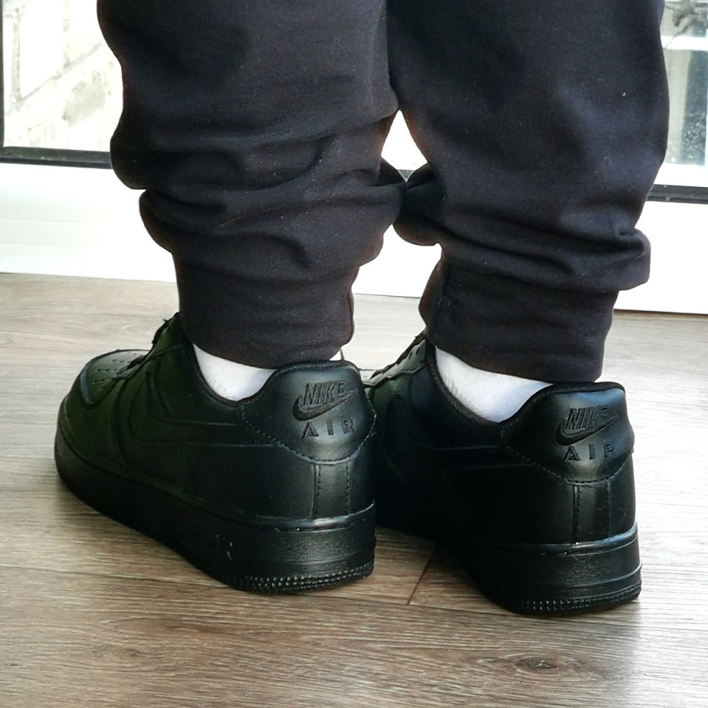 Кросівки Nike Force Чорні Жіночі Форси Шкіряні Найк (розміри: 36,37,38,39,41) Дніпро - фото 6