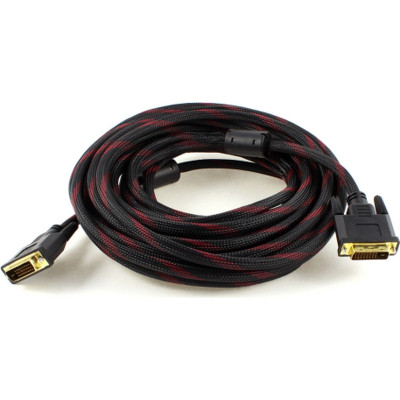 Кабель мультимедийный DVI M to DVI M 5.0m 24+1pin black/red Merlion (YT-DVI(M)/(M)NY/RD-5.0m) Винница - изображение 1