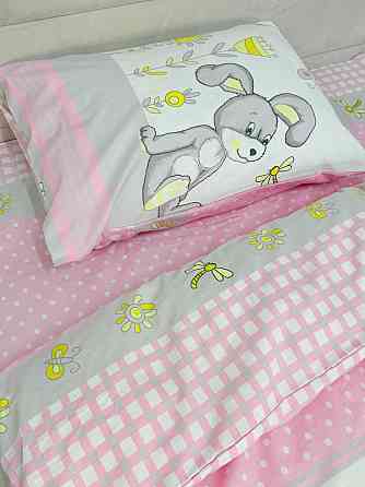 Ecotton Дитячий комплект постільної білизни Ecotton 110х140 см Рожевий Зайчик Київ