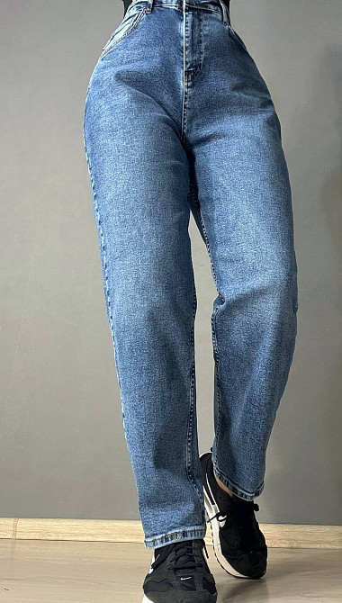 Джинсы женские Mikaletta 13125 MOM comfort большие размеры стрейчевые синие, синий, 33, 33, 89 см, 112 см Киев - изображение 5