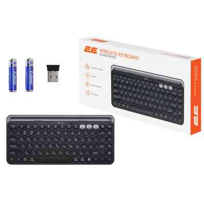 Клавіатура 2E KS250 Wireless USB/Bluetooth UA Black (2E-KS250WBK_UA) Вінниця
