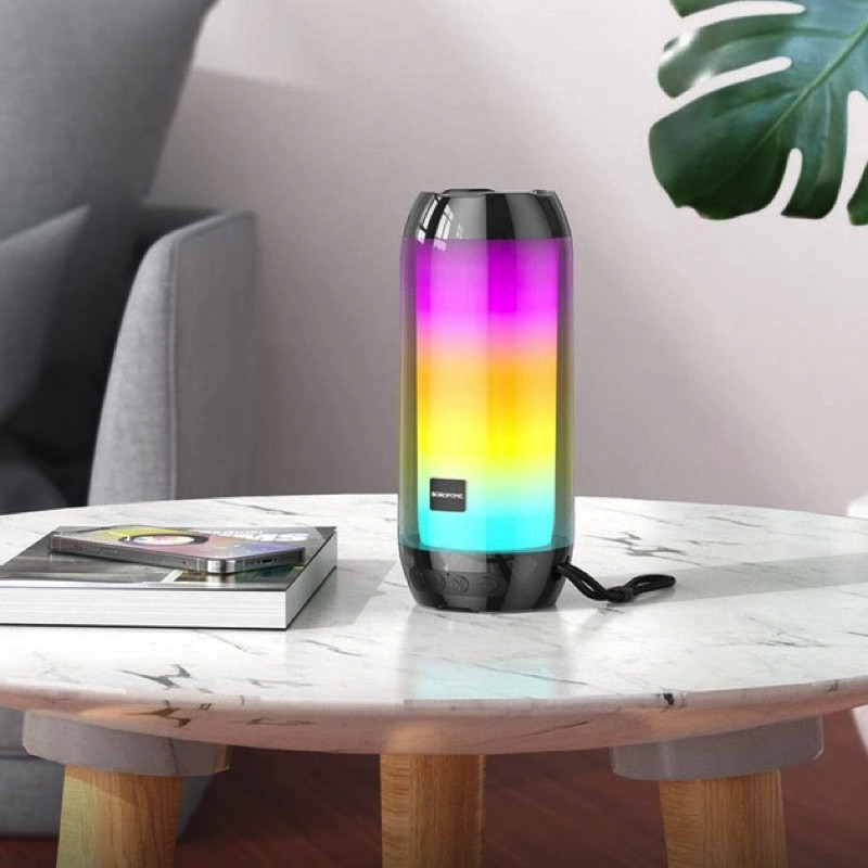Портативна колонка BOROFONE BR25 Crazy sound colorful luminous BT speaker Black Київ - фото 2
