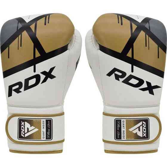 Боксерські рукавиці RDX F7 Ego Golden 8 унцій (капа в комплекті) Кам'янське
