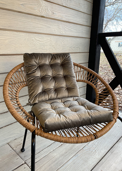 Подушка для стільців (40x40х5 см) Decorator Velour колір болотний 84-117 Київ - фото 6