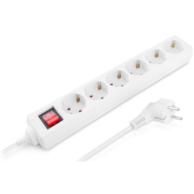 Сетевой фильтр питания REAL-EL RS-6 Protect M 3m, white (EL122300033) Винница - изображение 2