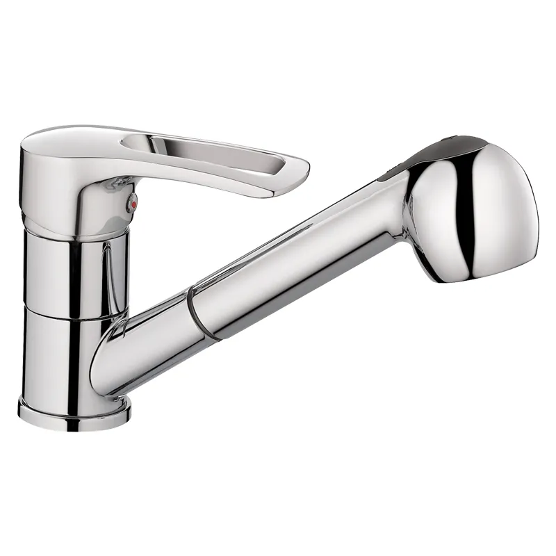 Смеситель для кухни Haiba Hansberg 014 c выдвижной лейкой (HB0208) Киев - изображение 1