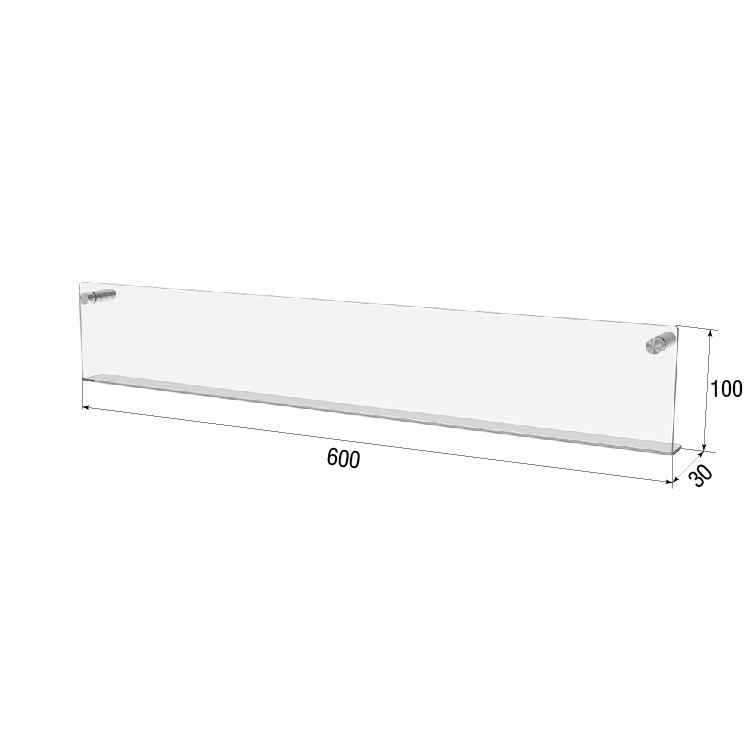 Полиця EKOSTAR настінна 600х100х30 Київ - фото 3