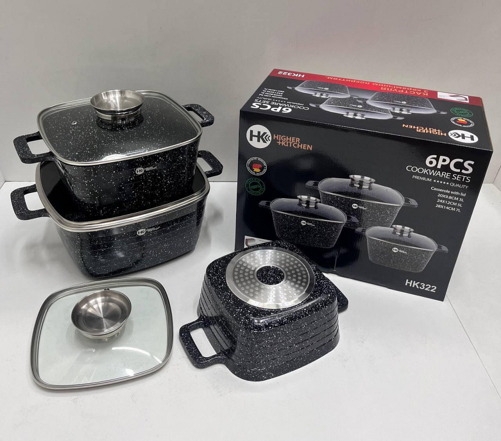 HK-322 Посуда Набор квадратных казанов Higher Kitchen (4) Одесса - изображение 7