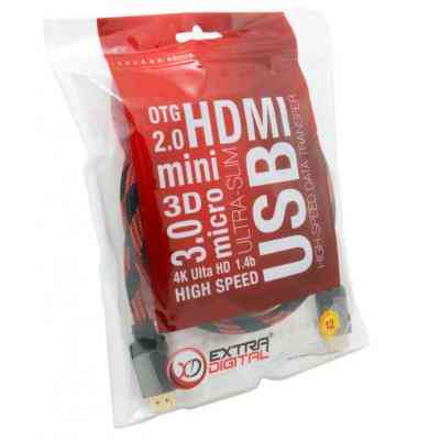 Кабель мультимедийный HDMI M to HDMI M 1.5m Extradigital (KBH1633) Винница