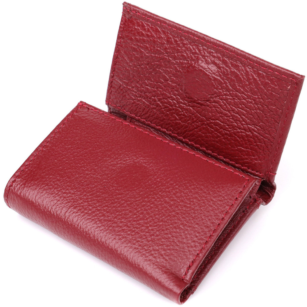 Миниатюрный женский кошелек из натуральной кожи ST Leather 23082 Бордовый Киев - изображение 7