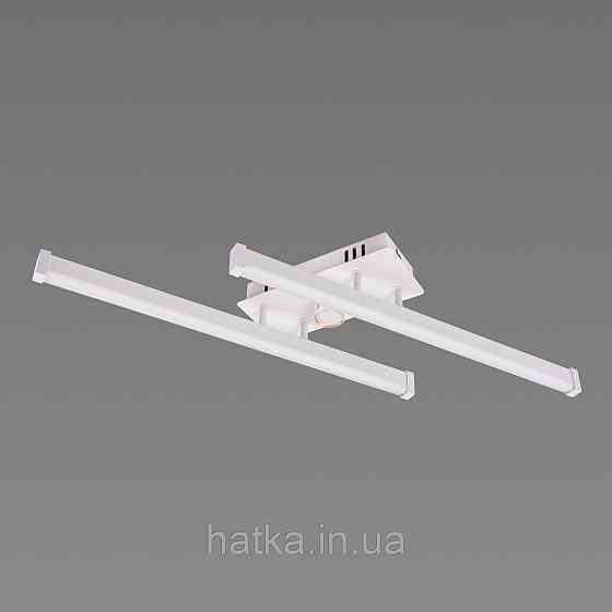 Люстра стельова світлодіодна VALESO 2 плафони LED 20W Білий Золото Сталь Акрил YH1310/2 Київ