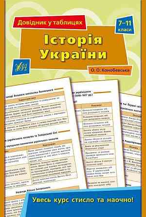 Книга Довідник у таблицях. Історія України. 7–11 класи, шт Київ