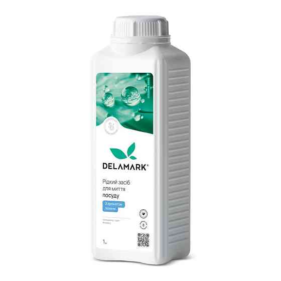 Рідкий засіб для миття посуду з ароматом лохини DeLaMark 1 л Київ