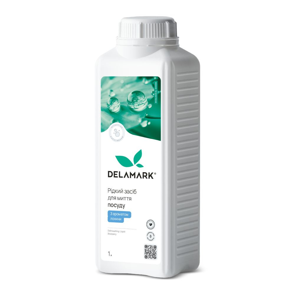 Жидкое средство для мытья посуды с ароматом голубики DeLaMark 1 л Киев - изображение 1