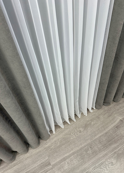 Шторна тканина мікровелюр Petek YL колір сірий 1702ш Київ - фото 5