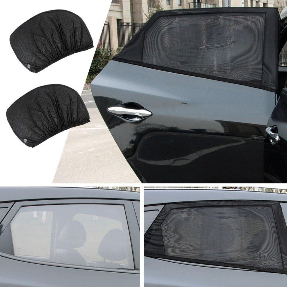 Сонцезахисна сітка Eleoption 114×74 см чорна універсальна шторка на бокове скло захист від сонця UV 98% Київ - фото 7