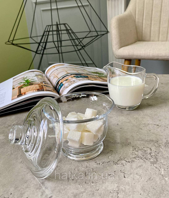 Набір цукорниця 200 мл + духовка 180 мл скляний "Home collection" для дому та ресторану Київ - фото 8