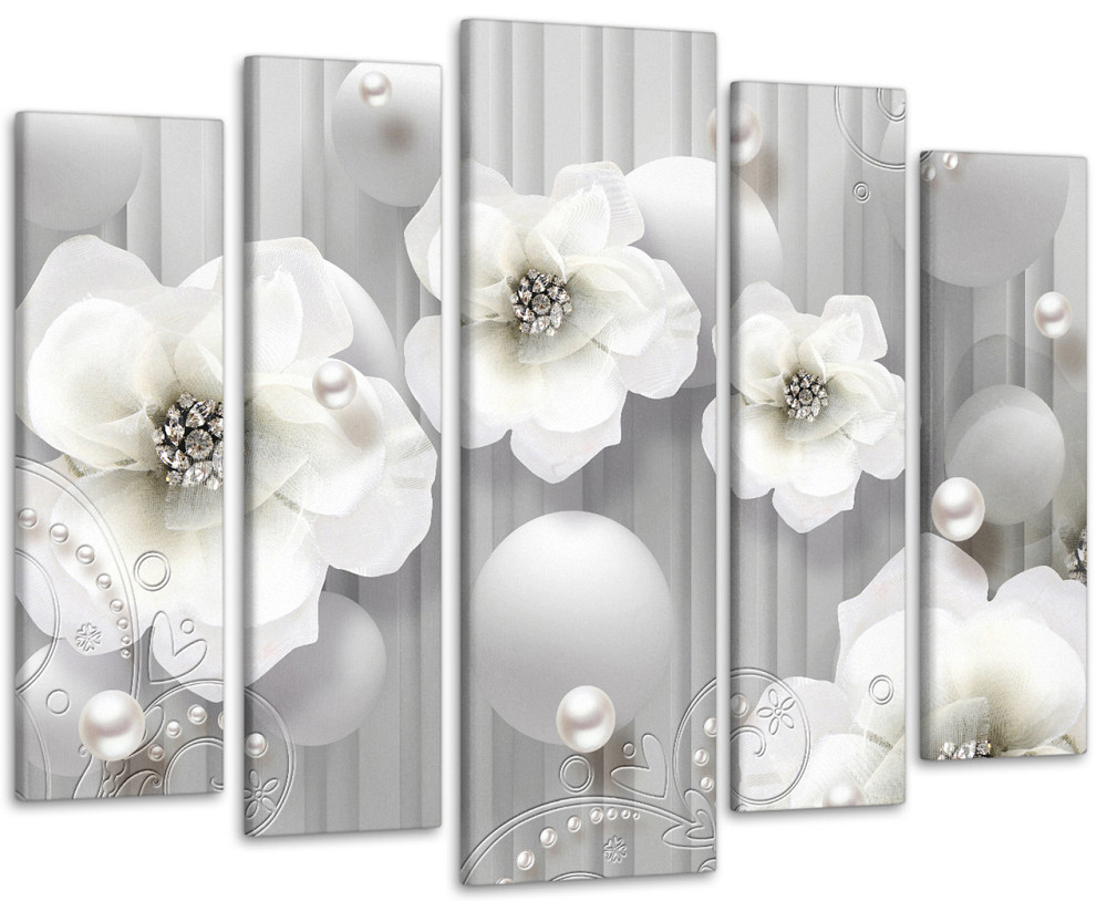 Модульная картина в гостиную / спальню Абстракция Цветы Art-461_5 ( 80х118см ) 105x150 см Киев - изображение 1