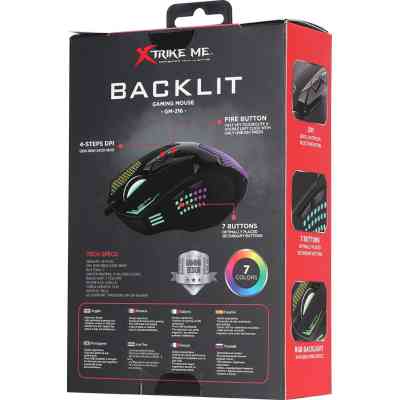 Мышка Xtrike ME GM-216 RGB USB Black (GM-216) Винница