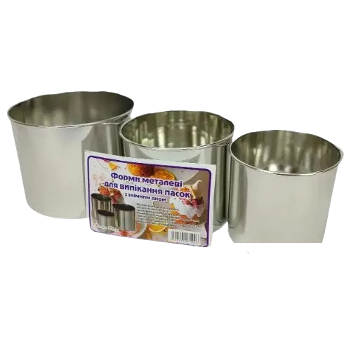 Набір форм для випікання паски/кексу 3шт зі знімним дном метал антикор.покриття 2285 Best Home Goods Житомир - изображение 4
