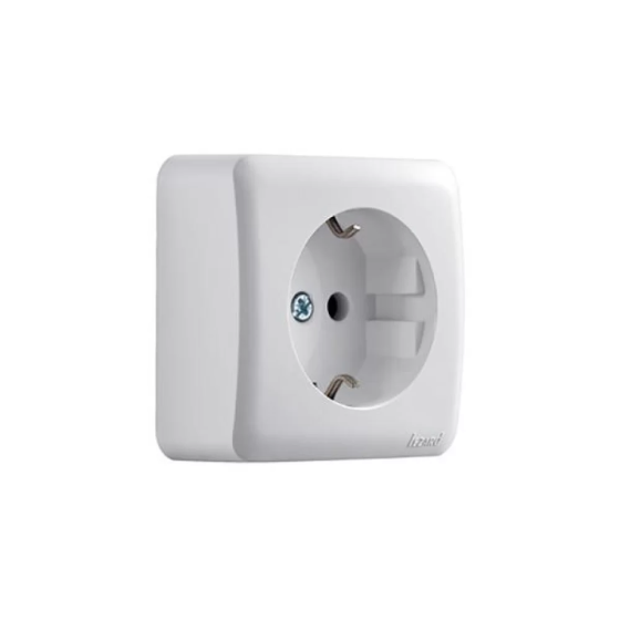 Розетка VIOLA с заземлением белый Lezard Харьков