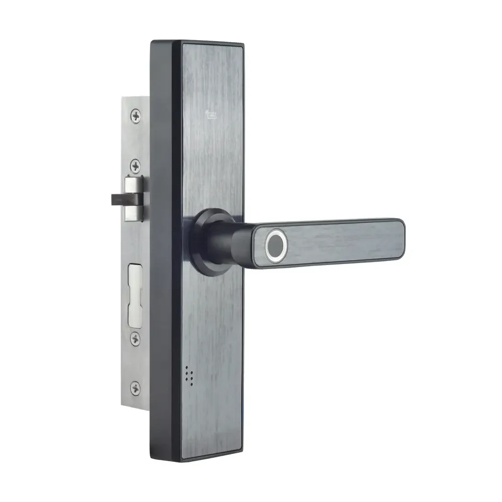 Замок біометричний автономний Trinix TRL-5108BTF Black Right з Bluetooth, зчитувачем відбитків пальців і карт Mifare (65-00029) Київ - фото 2