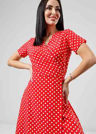 Летнее платье в пол Кайли 46, Красный Киев
