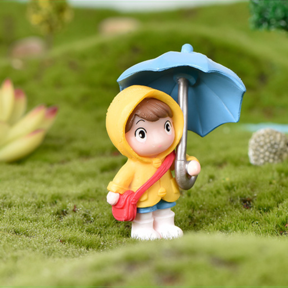 Декоративна фігурка Дівчинка з парасолькою для флораріуму, міні-саду, вазону, мікроландшафту. Одеса - фото 3