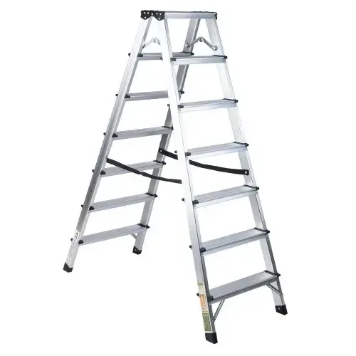 Алюминиевая лестница-стремянка Procraft для ремонта и строительства 1680 мм 2×8 ступеней складная лестница для потолка и крыши Львов - изображение 2