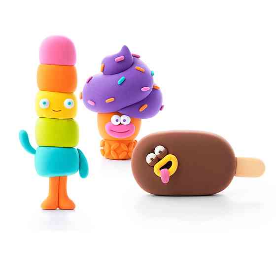 Набір пластиліну Ліпака – Файні морозивка: Тепльодик, Торнадик, Чоко Бро Дніпро