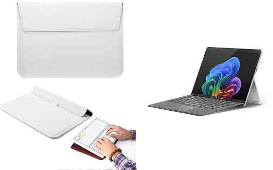 Чохол-конверт VitoCase для Microsoft Surface 11 pro Copilot+, з функцією підставки для планшета Білий Київ