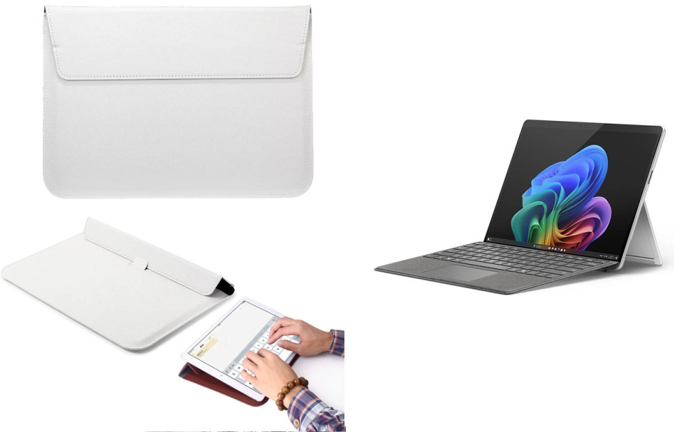 Чохол-конверт VitoCase для Microsoft Surface 11 pro Copilot+, з функцією підставки для планшета Білий Київ - фото 1