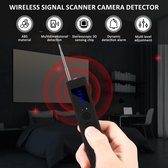 Детектор скрытых камер и жучков JETMAN RF-Scanner — Антишпионский GPS-детектор, Магнитный сенсор, 1МГц–6500 МГц Киев