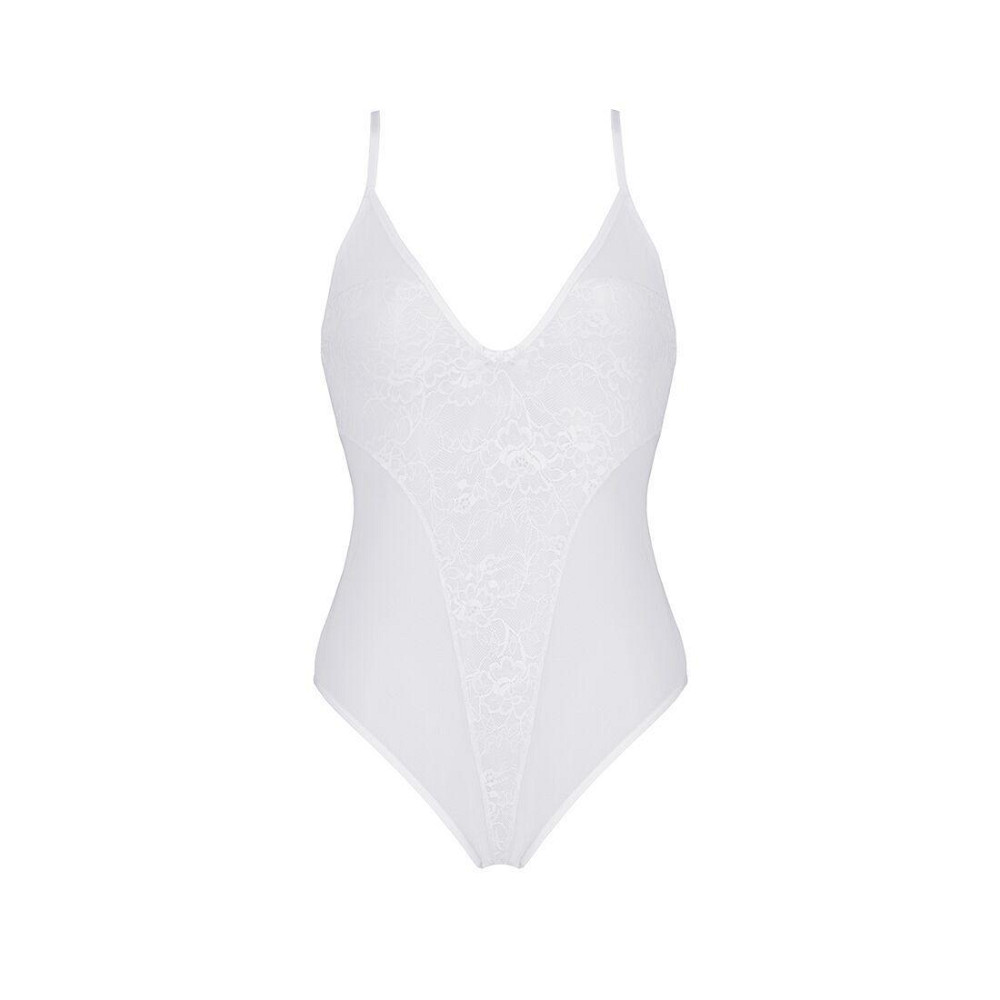Боді з ажурним декором та відкритим кроком Passion URSULA BODY L/XL, white Sex Aura Київ - фото 3