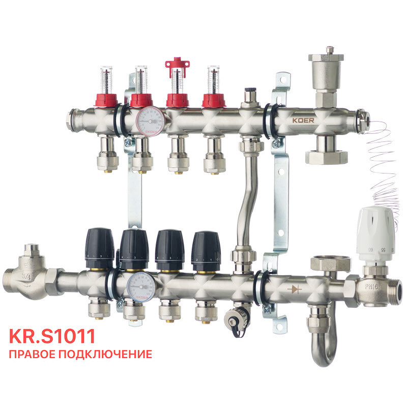 Колектор з вбудованим зміш. вузлом Koer KR.S1011-4 1 "х4 SUS304 і євроконус 3/4-16   ( KR2927 ) 23547 Харків - фото 5