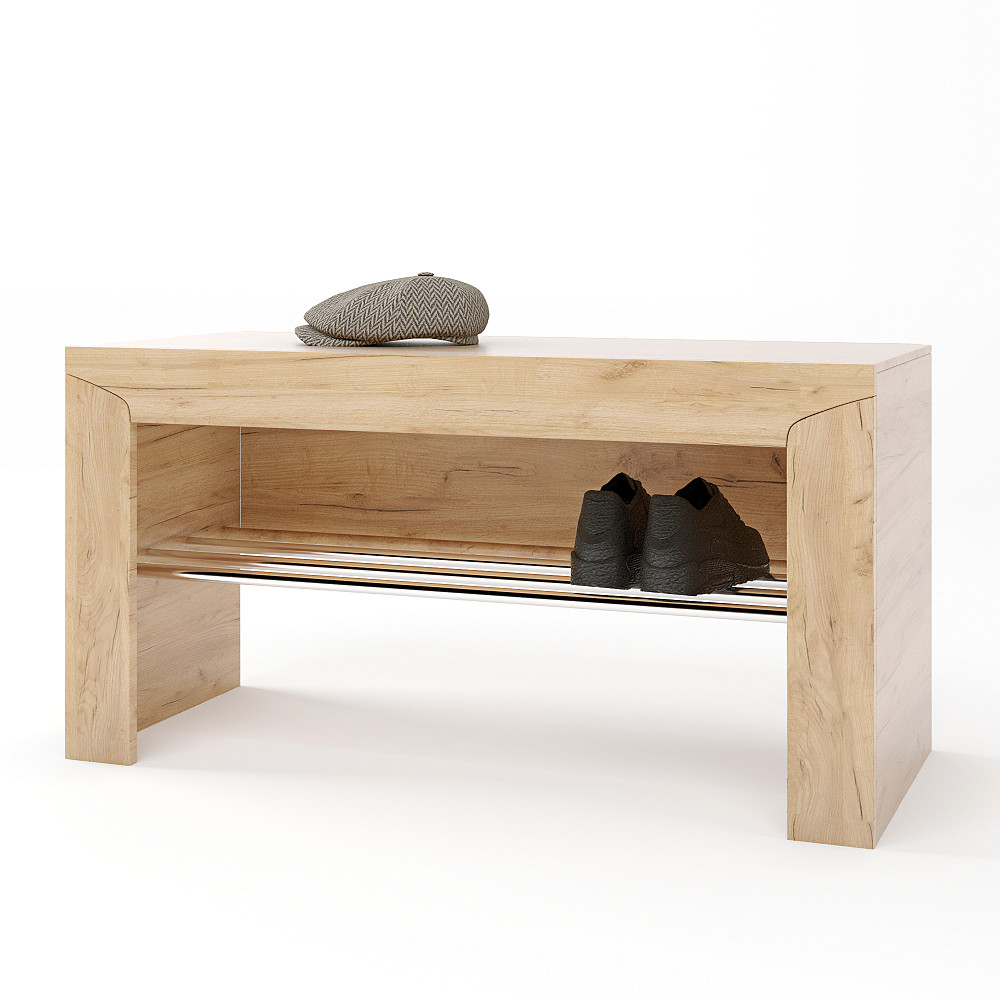 Тумба для обуви Эверест Либерти 90х38х46 дуб крафт золотой (DTM-2204) Львов - изображение 2