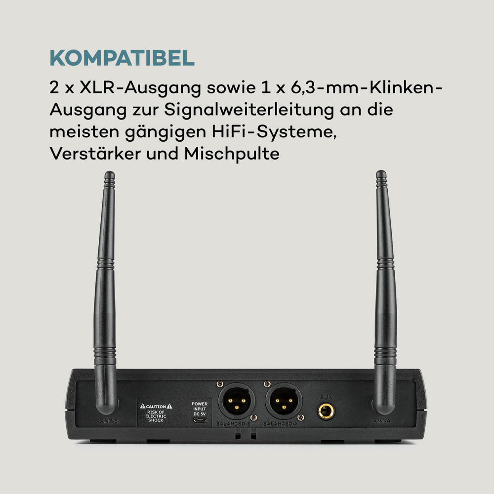 UHF200C-HB 2-канальний набір бездротових мікрофонів UHF Ручний мікрофон-приймач + передавач + гарнітура 1 Рівне - фото 6