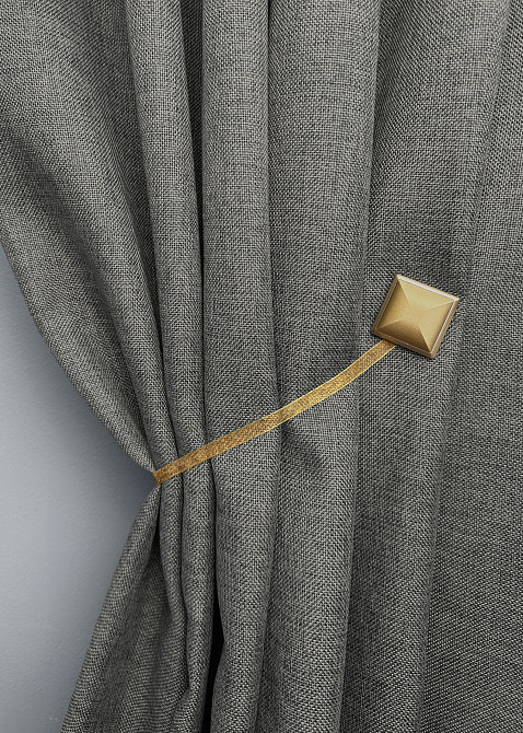 Магниты для штор и гардин Квадрат двусторонние набор 2 шт Золотистый (81-276) Киев - изображение 7