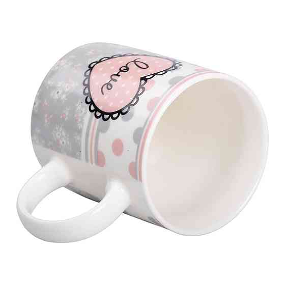 Чашка фарфорова 400 мл з написом і сердечком Lugi Київ