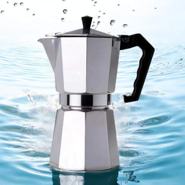 Гейзерная кофеварка UNIQUE UN-1911 на 1-3 чашки, алюминий, 135 мл, удобная и компактная Одесса - изображение 2