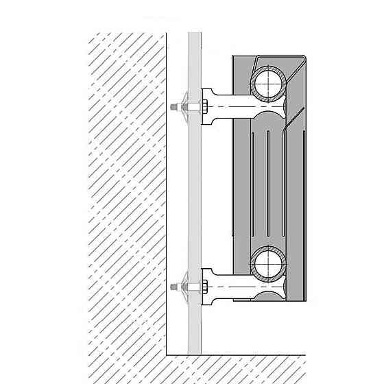 Комплект кронштейнів радіатора CRISTAL NS-1012 кутовий оцинкований 100x77x47мм (пар.2шт.) (000022830) Київ
