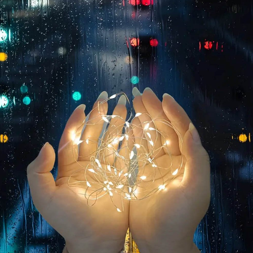 Світлодіодна гірлянда струна 50 Led 5м теплий колір (батарейки 3*AA) CW-G-50L5NB ColorWay Житомир - изображение 4